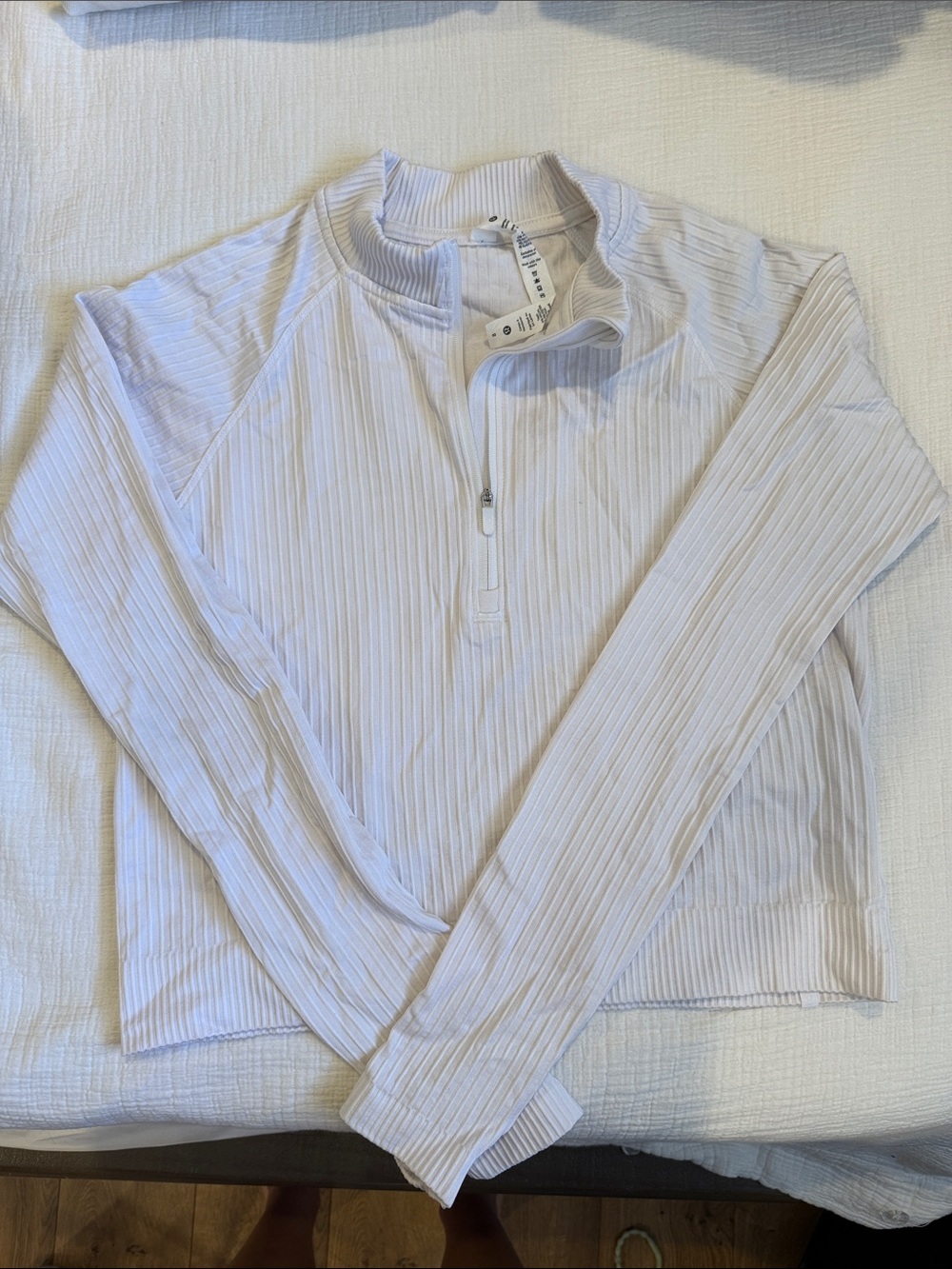 Lululemon Ribbed Quarter-Zip Long-Sleeve Shirt Crop